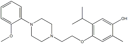 5-Isopropyl-2-methyl-4-[2-[4-(2-methoxyphenyl)piperazin-1-yl]ethoxy]phenol Structure