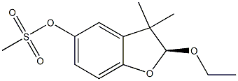 (2S)-2-Ethoxy-2,3-dihydro-3,3-dimethyl-5-(methylsulfonyloxy)benzofuran Structure