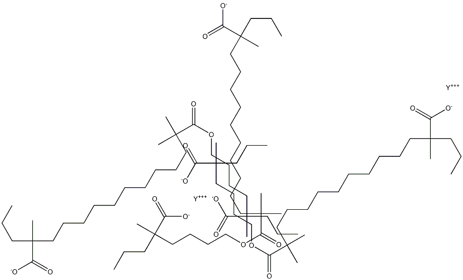 Yttrium 2,2-dimethyloctanoate=bis(2-methyl-2-propylhexanoate) 구조식 이미지