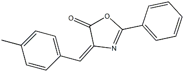 2-Phenyl-4-[(E)-(4-methylphenyl)methylene]-2-oxazolin-5-one 구조식 이미지