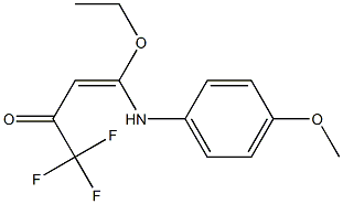 1,1,1-Trifluoro-4-(4-methoxyphenylamino)-4-ethoxy-3-buten-2-one Structure