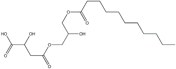 D-Malic acid hydrogen 4-(2-hydroxy-3-undecanoyloxypropyl) ester Structure