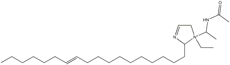 1-[1-(Acetylamino)ethyl]-1-ethyl-2-(11-octadecenyl)-3-imidazoline-1-ium 구조식 이미지