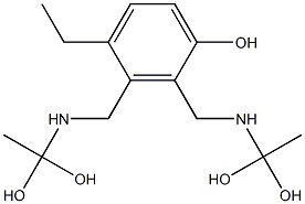 2,3-Bis[[(1,1-dihydroxyethyl)amino]methyl]-4-ethylphenol 구조식 이미지