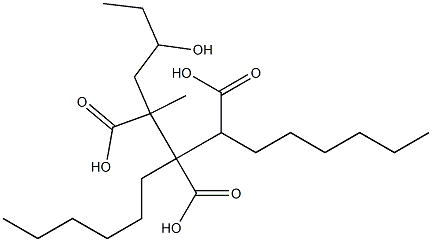 Butane-1,2,3-tricarboxylic acid 3-(2-hydroxybutyl)1,2-dihexyl ester Structure