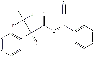 (S)-3,3,3-Trifluoro-2-methoxy-2-phenylpropanoic acid (S)-cyano(phenyl)methyl ester 구조식 이미지