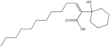 (Z)-2-(1-Hydroxycyclohexyl)-2-tridecenoic acid Structure