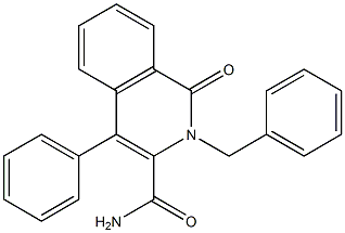 1-Oxo-2-benzyl-4-(phenyl)-1,2-dihydroisoquinoline-3-carboxamide 구조식 이미지