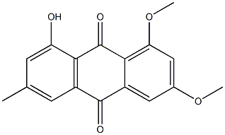 1,3-Dimethoxy-6-methyl-8-hydroxy-9,10-anthraquinone Structure