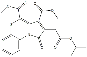 2-[(Isopropoxycarbonyl)methyl]-1-oxo-1H-pyrrolo[2,1-c][1,4]benzothiazine-3,4-dicarboxylic acid dimethyl ester 구조식 이미지