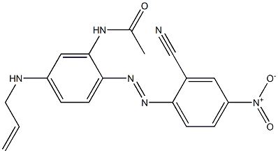 N-[2-(2-Cyano-4-nitrophenylazo)-5-(allylamino)phenyl]acetamide 구조식 이미지