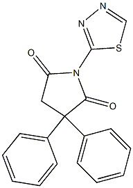 1-(1,3,4-Thiadiazol-2-yl)-3,3-diphenylpyrrolidine-2,5-dione Structure