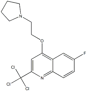 2-Trichloromethyl-4-[2-(1-pyrrolidinyl)ethoxy]-6-fluoroquinoline Structure