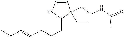 1-[2-(Acetylamino)ethyl]-1-ethyl-2-(4-heptenyl)-4-imidazoline-1-ium Structure