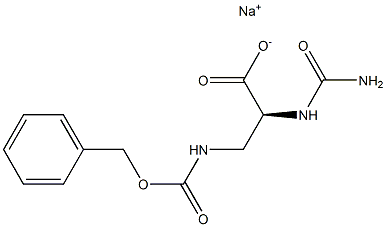 (-)-3-[[(Benzyloxy)carbonyl]amino]-N-carbamoyl-L-alanine sodium salt 구조식 이미지