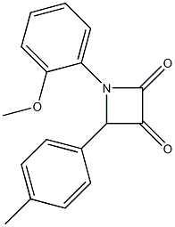 4-(p-Methylphenyl)-1-(o-methoxyphenyl)azetidine-2,3-dione Structure