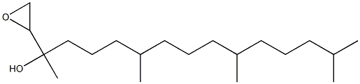 1,2-Epoxy-3,7,11,15-tetramethylhexadecan-3-ol 구조식 이미지