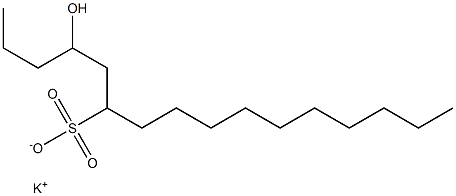 4-Hydroxyhexadecane-6-sulfonic acid potassium salt 구조식 이미지