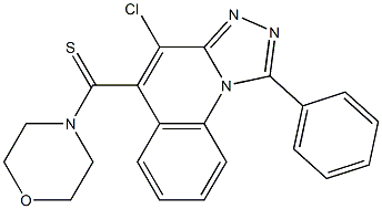 4-Chloro-5-(morpholinocarbonothioyl)-1-phenyl[1,2,4]triazolo[4,3-a]quinoline 구조식 이미지