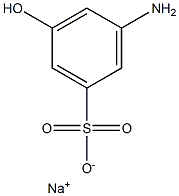 3-Amino-5-hydroxybenzenesulfonic acid sodium salt 구조식 이미지