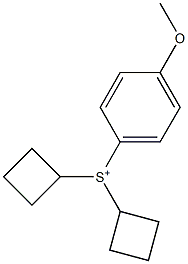 Dicyclobutyl(4-methoxyphenyl)sulfonium Structure