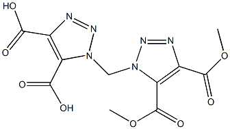 1,1'-Methylenebis(1H-1,2,3-triazole-4,5-dicarboxylic acid dimethyl) ester Structure