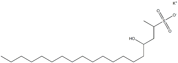 4-Hydroxynonadecane-2-sulfonic acid potassium salt Structure