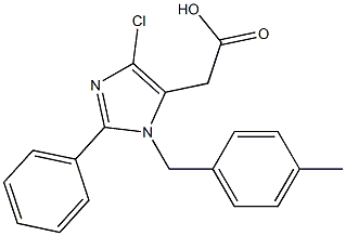 2-Phenyl-1-(4-methylbenzyl)-4-chloro-1H-imidazole-5-acetic acid Structure