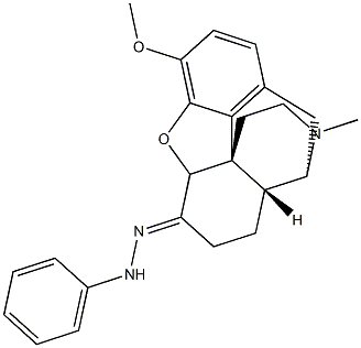 17-Methyl-3-methoxy-4,5-epoxymorphinan-6-one phenyl hydrazone Structure