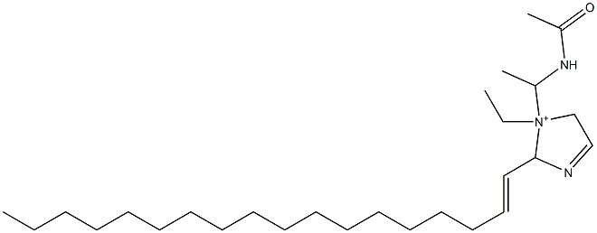 1-[1-(Acetylamino)ethyl]-1-ethyl-2-(1-octadecenyl)-3-imidazoline-1-ium Structure
