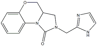 2,3,3a,4-Tetrahydro-2-[(1H-imidazol-2-yl)methyl]-1H-imidazo[5,1-c][1,4]benzoxazin-1-one 구조식 이미지