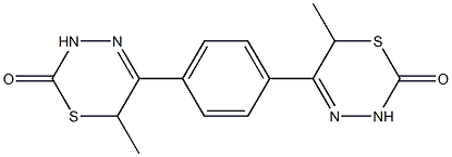 5,5'-(1,4-Phenylene)bis(3,6-dihydro-6-methyl-2H-1,3,4-thiadiazin-2-one) 구조식 이미지