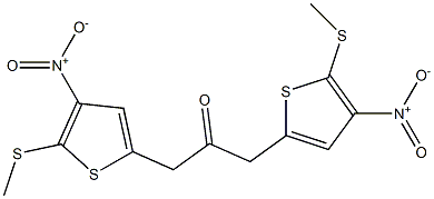 2-Methylthio-3-nitrothiophen-5-yl(methyl) ketone Structure