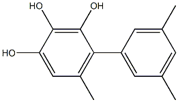 4-(3,5-Dimethylphenyl)-5-methylbenzene-1,2,3-triol 구조식 이미지