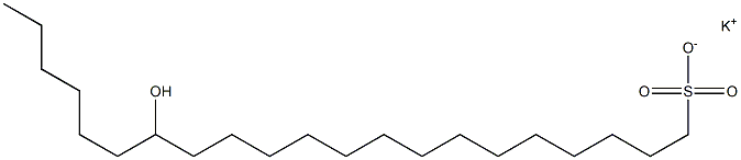 15-Hydroxyhenicosane-1-sulfonic acid potassium salt Structure
