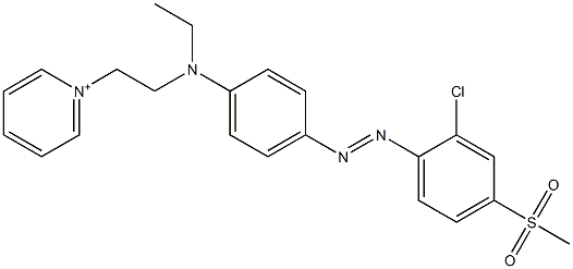 1-[2-[[4-[[2-Chloro-4-(methylsulfonyl)phenyl]azo]phenyl]ethylamino]ethyl]pyridinium 구조식 이미지