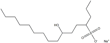 7-Hydroxyhexadecane-4-sulfonic acid sodium salt Structure