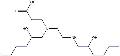 3-[N-(2-Hydroxyhexyl)-N-[2-(2-hydroxy-1-hexenylamino)ethyl]amino]propionic acid Structure