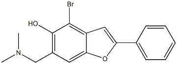 4-Bromo-6-(dimethylaminomethyl)-2-phenylbenzofuran-5-ol Structure