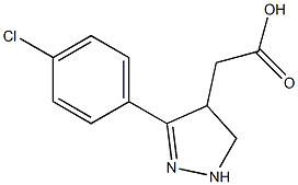 3-(4-Chlorophenyl)-4,5-dihydro-1H-pyrazole-4-acetic acid 구조식 이미지