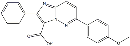 2-Phenyl-6-(4-methoxyphenyl)imidazo[1,2-b]pyridazine-3-carboxylic acid 구조식 이미지