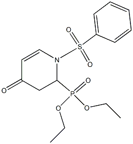 [(1-Phenylsulfonyl-4-oxo-1,2,3,4-tetrahydropyridin)-2-yl]phosphonic acid diethyl ester 구조식 이미지