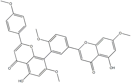 2-[3-[2-(4-Methoxyphenyl)-5-hydroxy-7-methoxy-4-oxo-4H-1-benzopyran-8-yl]-4-methoxyphenyl]-5-hydroxy-7-methoxy-4H-1-benzopyran-4-one Structure