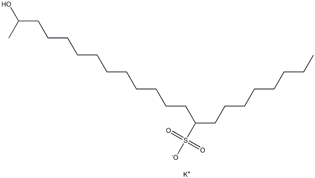 21-Hydroxydocosane-9-sulfonic acid potassium salt Structure