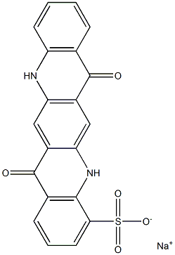 5,7,12,14-Tetrahydro-7,14-dioxoquino[2,3-b]acridine-4-sulfonic acid sodium salt 구조식 이미지