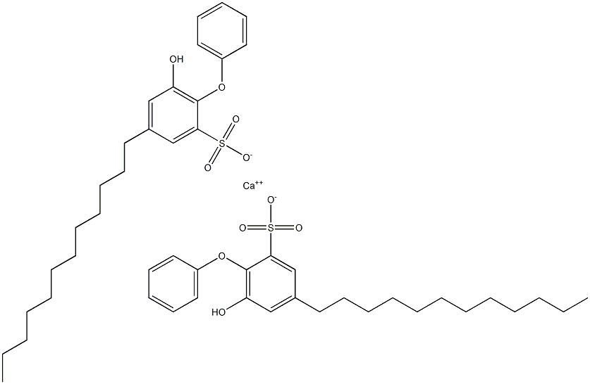 Bis(6-hydroxy-4-dodecyl[oxybisbenzene]-2-sulfonic acid)calcium salt 구조식 이미지