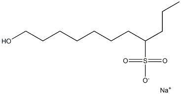 11-Hydroxyundecane-4-sulfonic acid sodium salt 구조식 이미지
