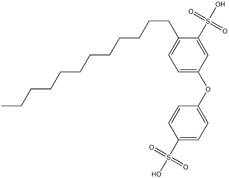 2-Dodecyl-5-(4-sulfophenoxy)benzenesulfonic acid 구조식 이미지