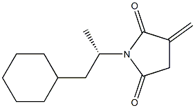 (+)-N-[(S)-2-Cyclohexyl-1-methylethyl]-2-methylenesuccinimide 구조식 이미지