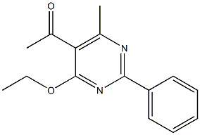 5-Acetyl-6-methyl-2-phenyl-4-ethoxypyrimidine Structure